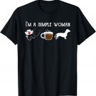 Funny Nurse Tea Coffee Lover Cute Dachshund Wiener Dog Mom T-Shirt
