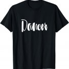 Dance t-shirt. Women, teen and girl sizes. Black orange red