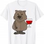 Cute Wombat Drinking Wine T-shirt