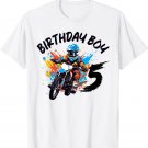 Dirt Bike 5th Birthday Boy Funny Dirtbike Cute 5 Birthday T-Shirt