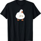 Shy Fingers Emoticon Duck T-Shirt