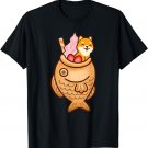 Japanese Taiyaki Fish Cake & Ice Cream Kawaii Shiba Inu Dog T-Shirt
