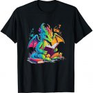 Cute Dragon Reading Book T-Shirt