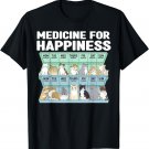 Cats, My Medicine For Happiness Every Day Kitten Cat Lovers T-Shirt