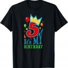 Birthday shirt for girls & boys age 5 - five year old gift T