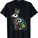 Rabbit Sugar Skull Dia De Los Muertos Cute Bunny Day Of Dead T-Shirt