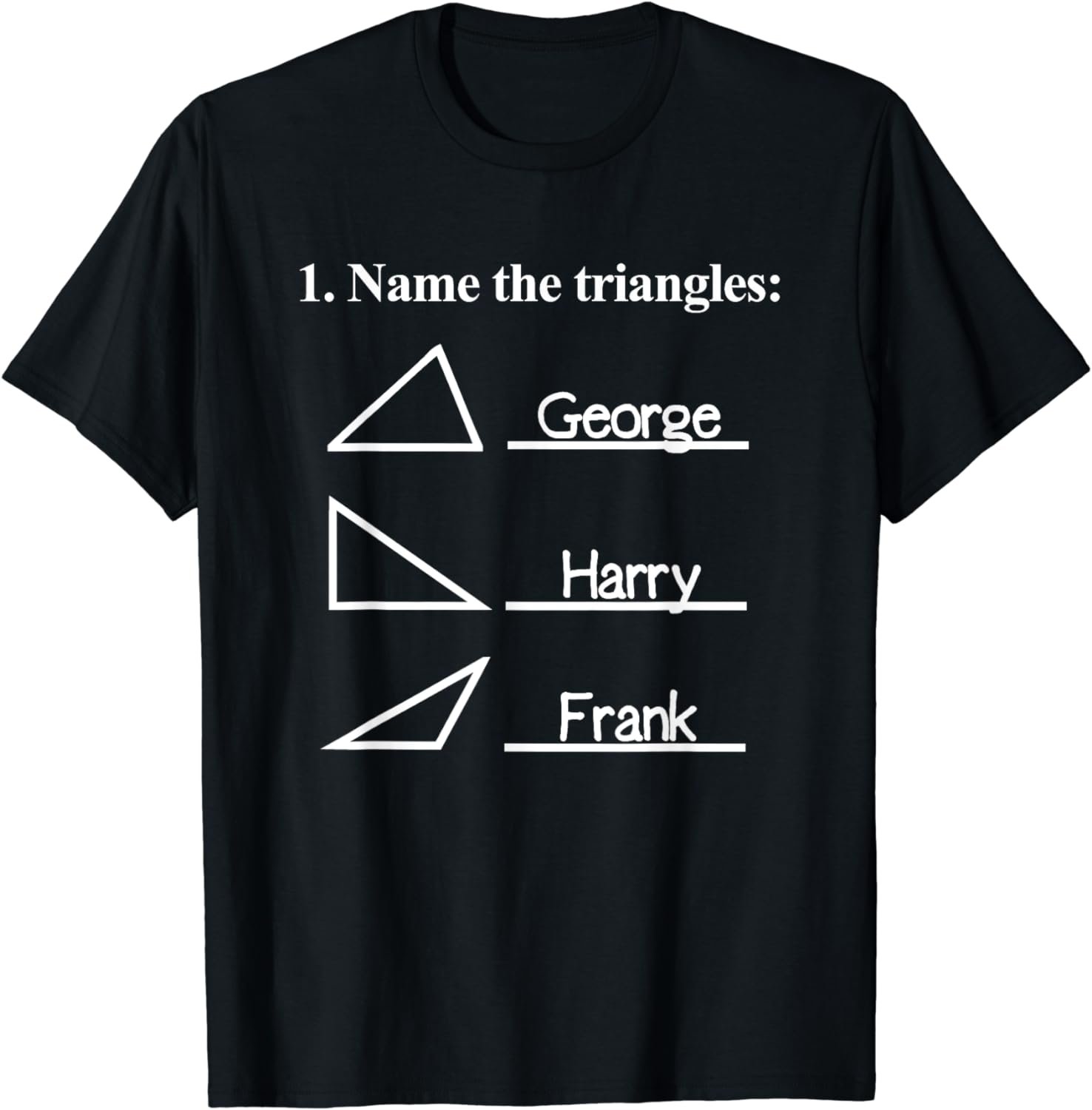 Funny Math Shirt: Name The Triangles T-Shirt funny geek math T-Shirt