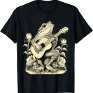 Cute Cottagecore Aesthetic Frog Playing His Acoustic Guitar T-Shirt