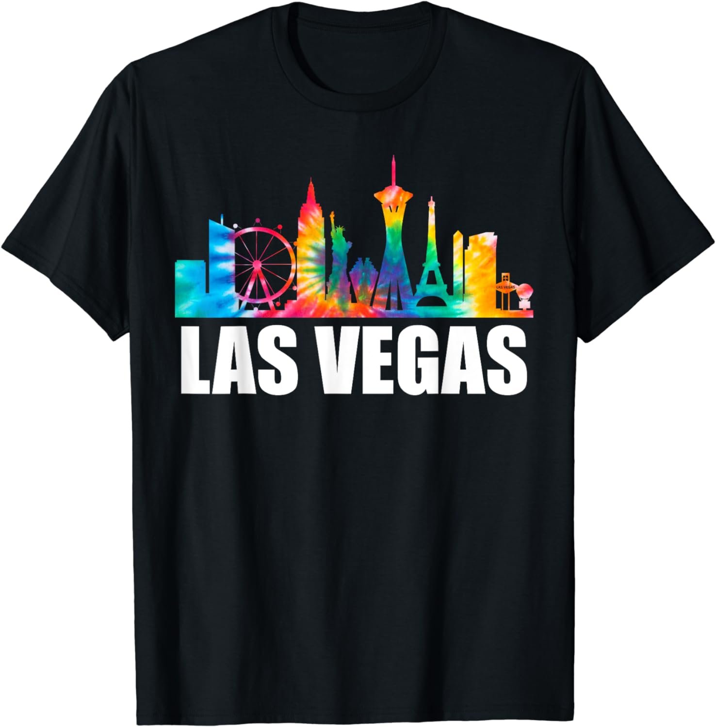 Tie Dye Las Vegas Nevada Groom Party Trip Vacation Funny T-Shirt