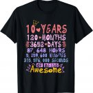Birthday Gift 10 Years Old Being Awesome Boys Girls T-Shirt