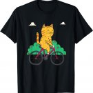 Cute Cat Riding A Bike Funny Bicycle Gift T-Shirt