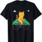 Cute Cat Riding A Bike Funny Bicycle Gift T-Shirt