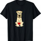 Funny Wheaten Terrier Drinking Wine T-Shirt