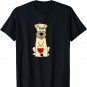 Funny Wheaten Terrier Drinking Wine T-Shirt