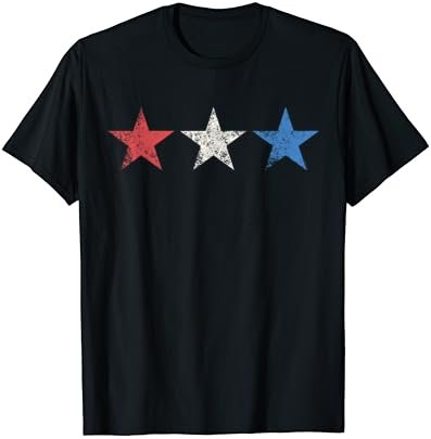 July 4th Red White Blue Stars Cute USA Patriotic American T-Shirt