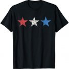 July 4th Red White Blue Stars Cute USA Patriotic American T-Shirt