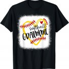 Personalized Softball Heart Tee Cute Grammie Women Softball T-Shirt