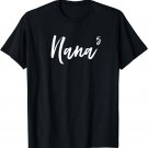 Nana Times Five 5 Grandkids Vintage Funny Proud Cute Shirt T-Shirt