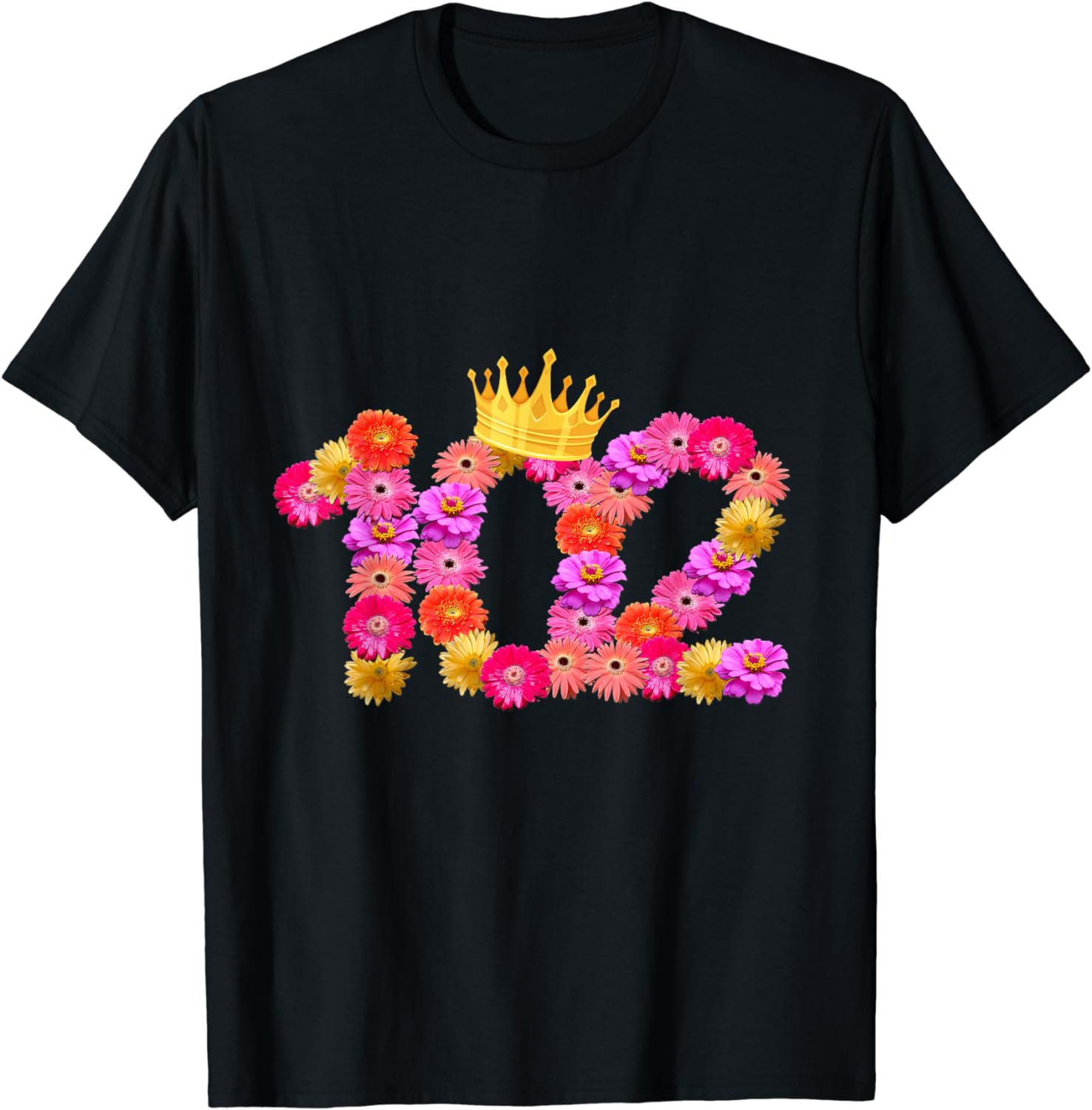 102 Year Old Birthday Flower Crown Its My 102nd Birthday T-Shirt