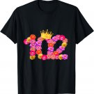 102 Year Old Birthday Flower Crown Its My 102nd Birthday T-Shirt