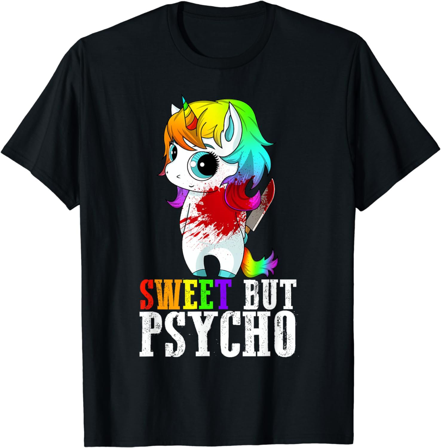 Sweet But Psycho Cute Humor Wife Mom Gift Horror Goth Punk T-Shirt