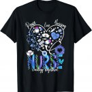 Oncology Registered Nurse Sunflower Peace Love Nursing Day T-Shirt