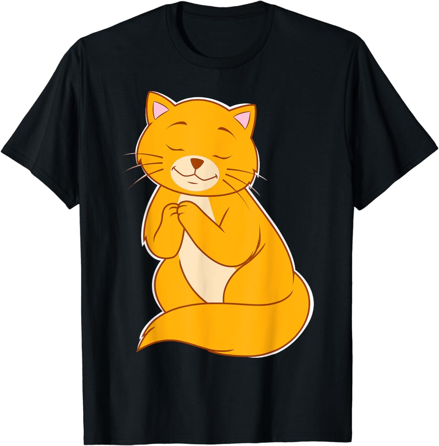 Cute Cat Praying To God - Funny Prayer Kitten T-Shirt
