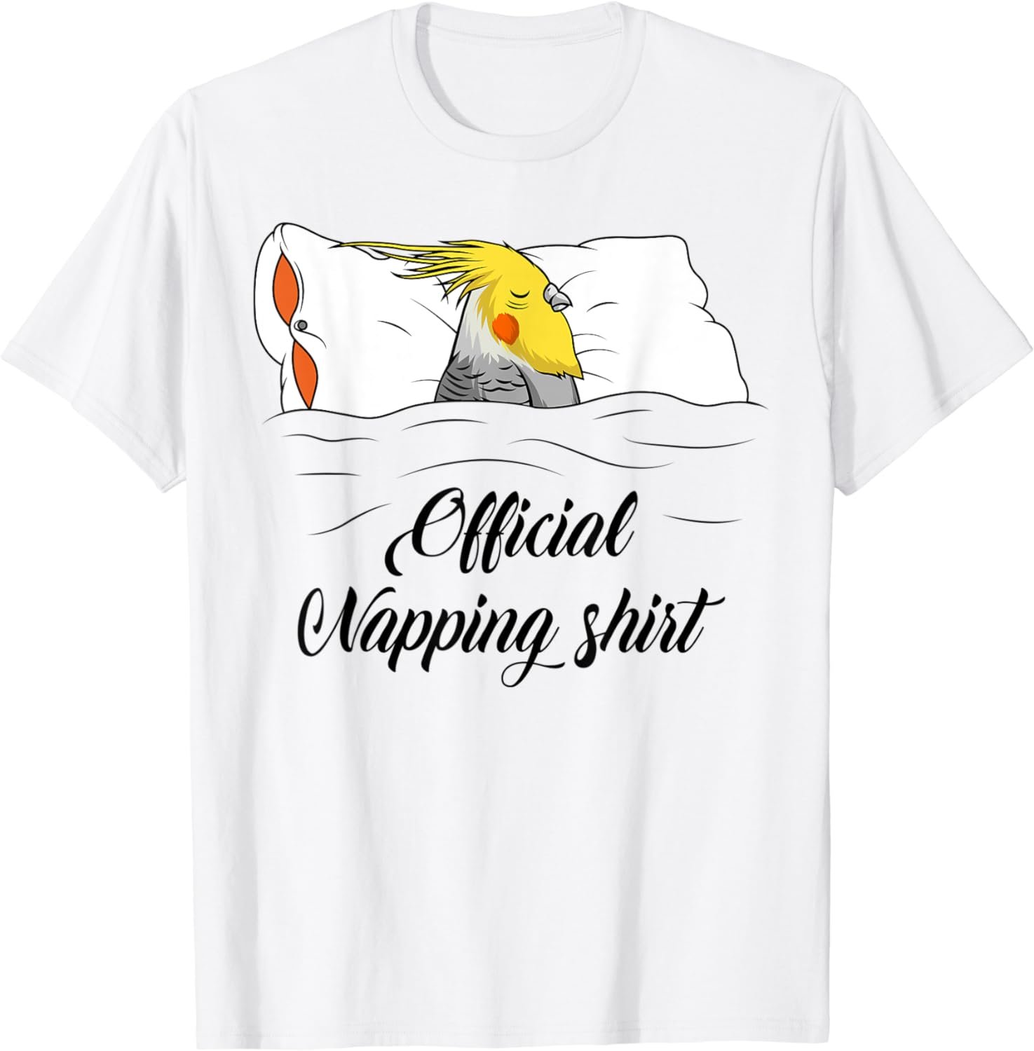 Sleeping Cockatiel Pyjamas Parrot Lover Official Napping T-Shirt
