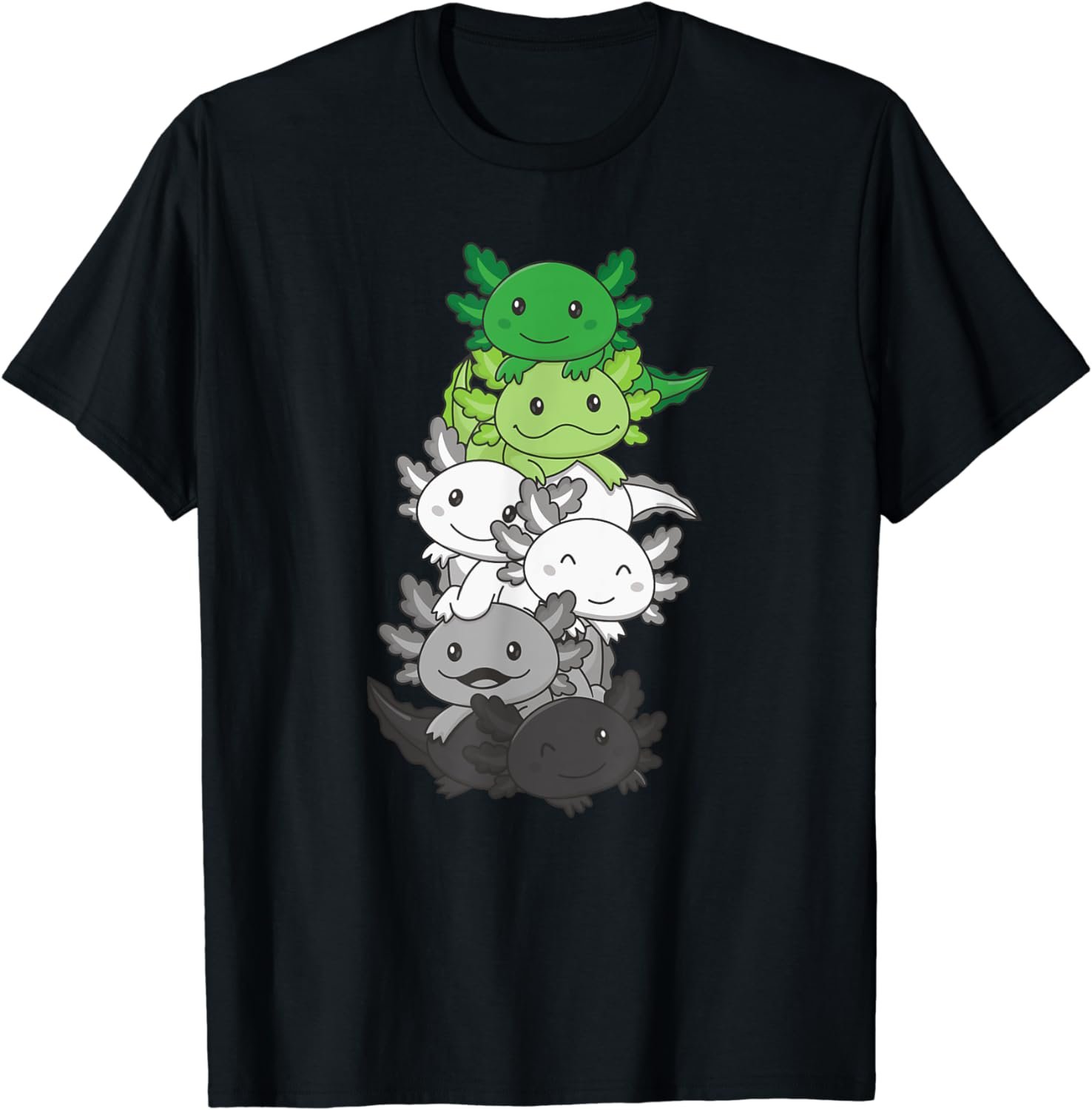 Aromantic Flag no gender Pride LGBTQ Axolotl T-Shirt