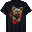 Cute Yorkshire Terrier Dog on Yorkshire Terrier Lover T-Shirt