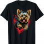 Cute Yorkshire Terrier Dog on Yorkshire Terrier Lover T-Shirt