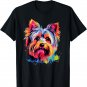 Colorful Pop Art Yorkshire Terrier Yorkie Lover Portrait T-Shirt