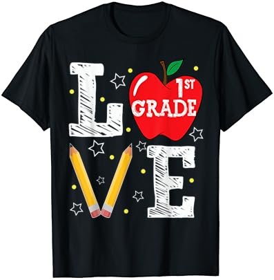 Cute Love First Grade Squad First Day Of School Teacher Kids T-Shirt