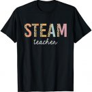 Leopard Steam Teacher Cute Back to School Supplies Women T-Shirt
