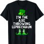 Axe Throwing Leprechaun T-shirt Funny St Patrick's Day Tee