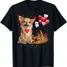 Cute Chihuahua Dog Balloon Heart Valentine's Day Valentine T-Shirt