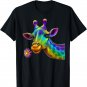 colorful cute Giraffe head art face for lover safari African T-Shirt