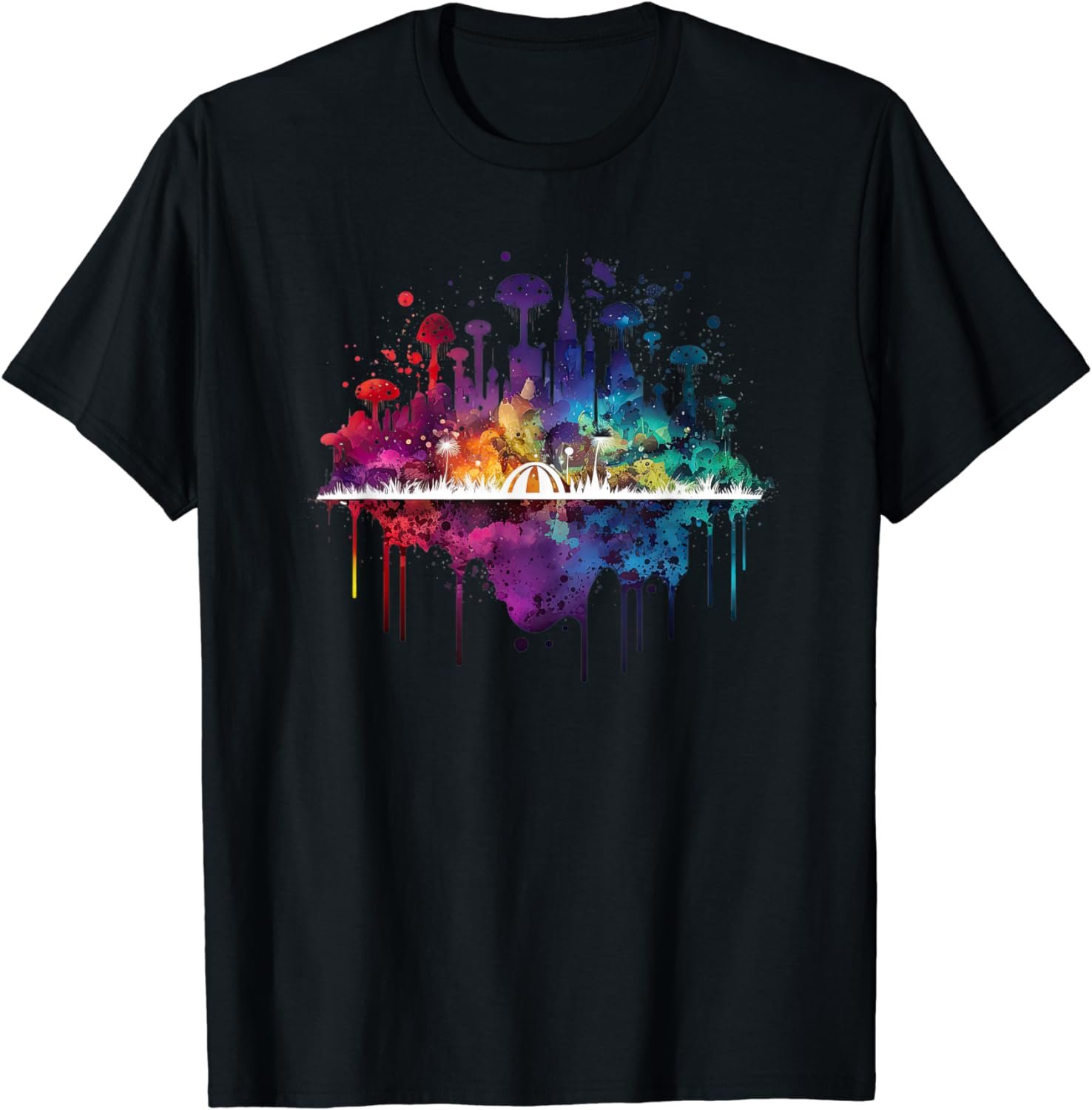 Mushroom Town Cute Cottagecore Mushroom Aesthetic hippie T-Shirt