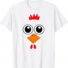 Cute Chicken Chick Face Funny Animal Halloween Costume Gift T-Shirt