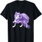 Cute Purple Winged Wolf T-Shirt - Fantasy Wolf With WingsTee
