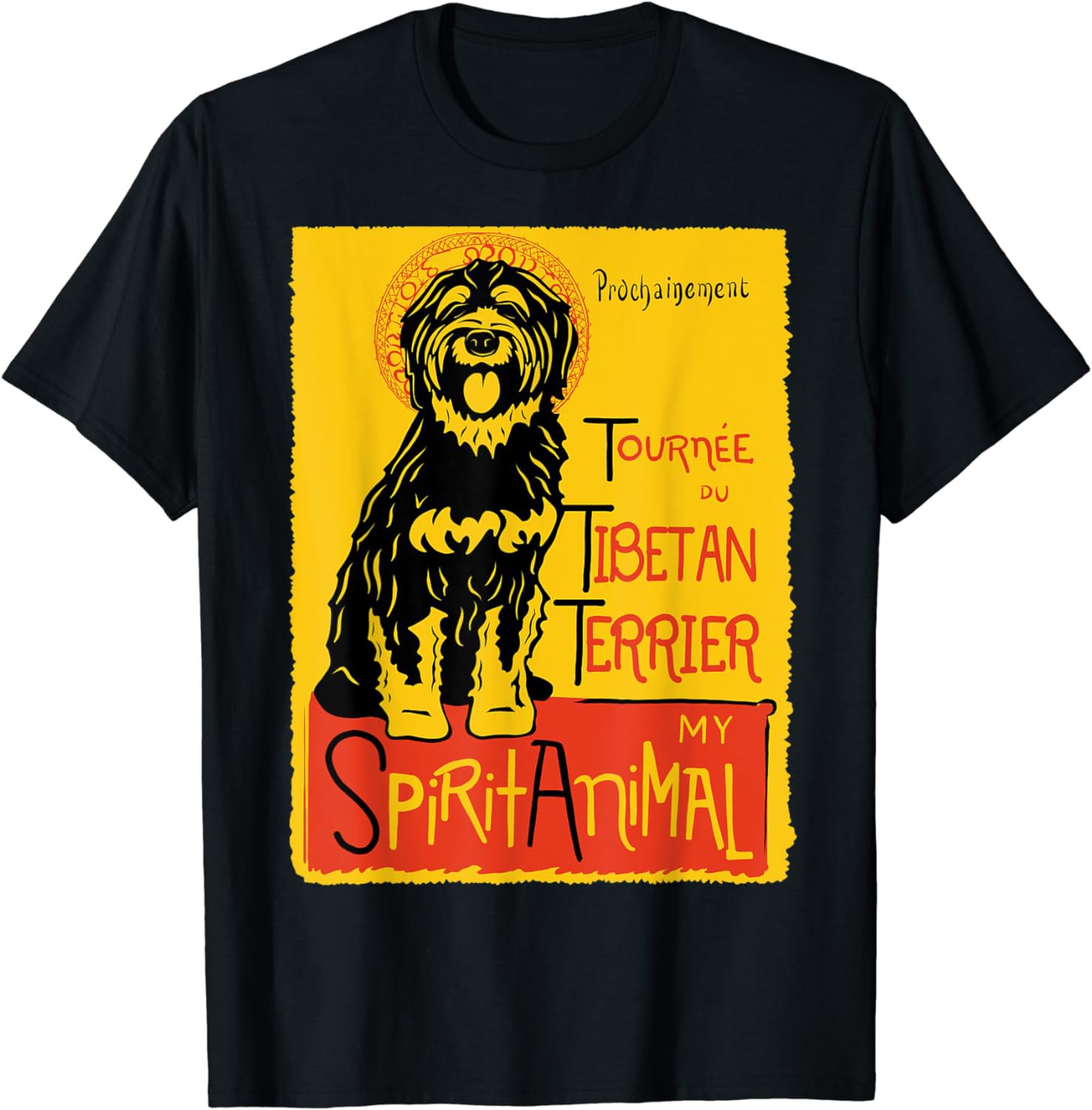 Cute Tibetan Terrier Dog Art Tibetan Terrier Gift T-Shirt