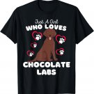 Just A Girl Who Loves Chocolate Labs - Cute Lab Kids T-Shirt