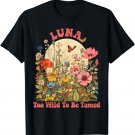 LUNA Name Cute Retro Girls Wildflower LUNA Name T-Shirt