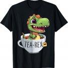 Tea-Rex in a Cup Cute T-Rex Dinosaur Kawaii Funny Dino Pun T-Shirt