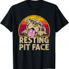 Dog Pitbull Resting Pit Face Funny gift For Pitbull Lovers T-Shirt
