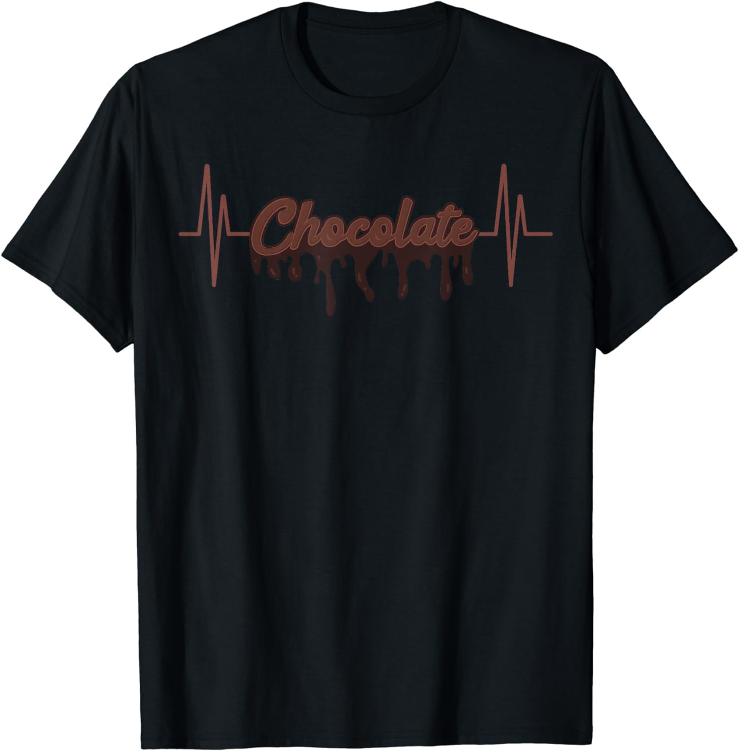 Chocolate Heartbeat EKG Lover Funny Cute Sweets T-Shirt