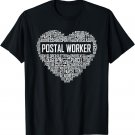 Postal Worker Gift Heart Mailman Gifts Postman T-Shirt