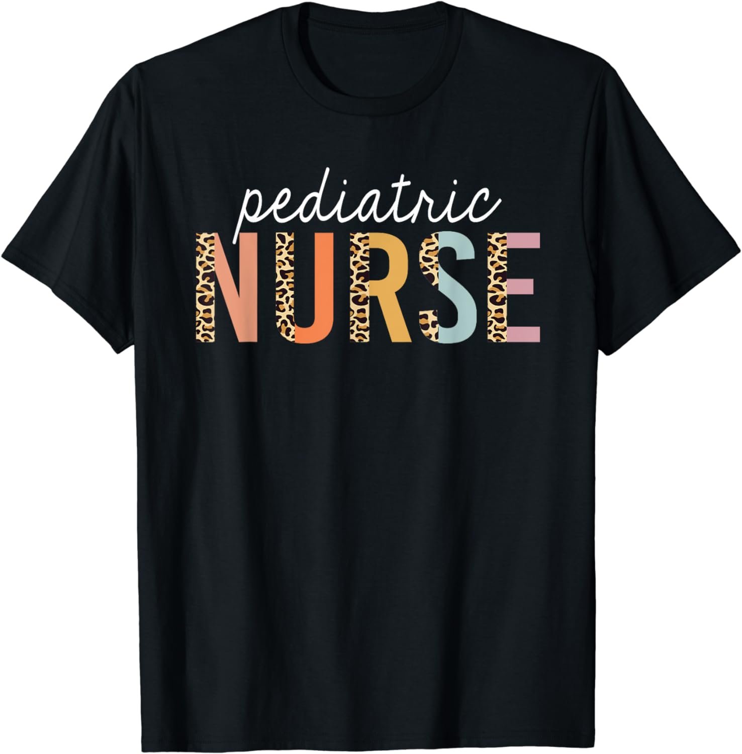 Pediatric Nurse Leopard Print Nursing School Women T-Shirt