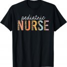 Pediatric Nurse Leopard Print Nursing School Women T-Shirt