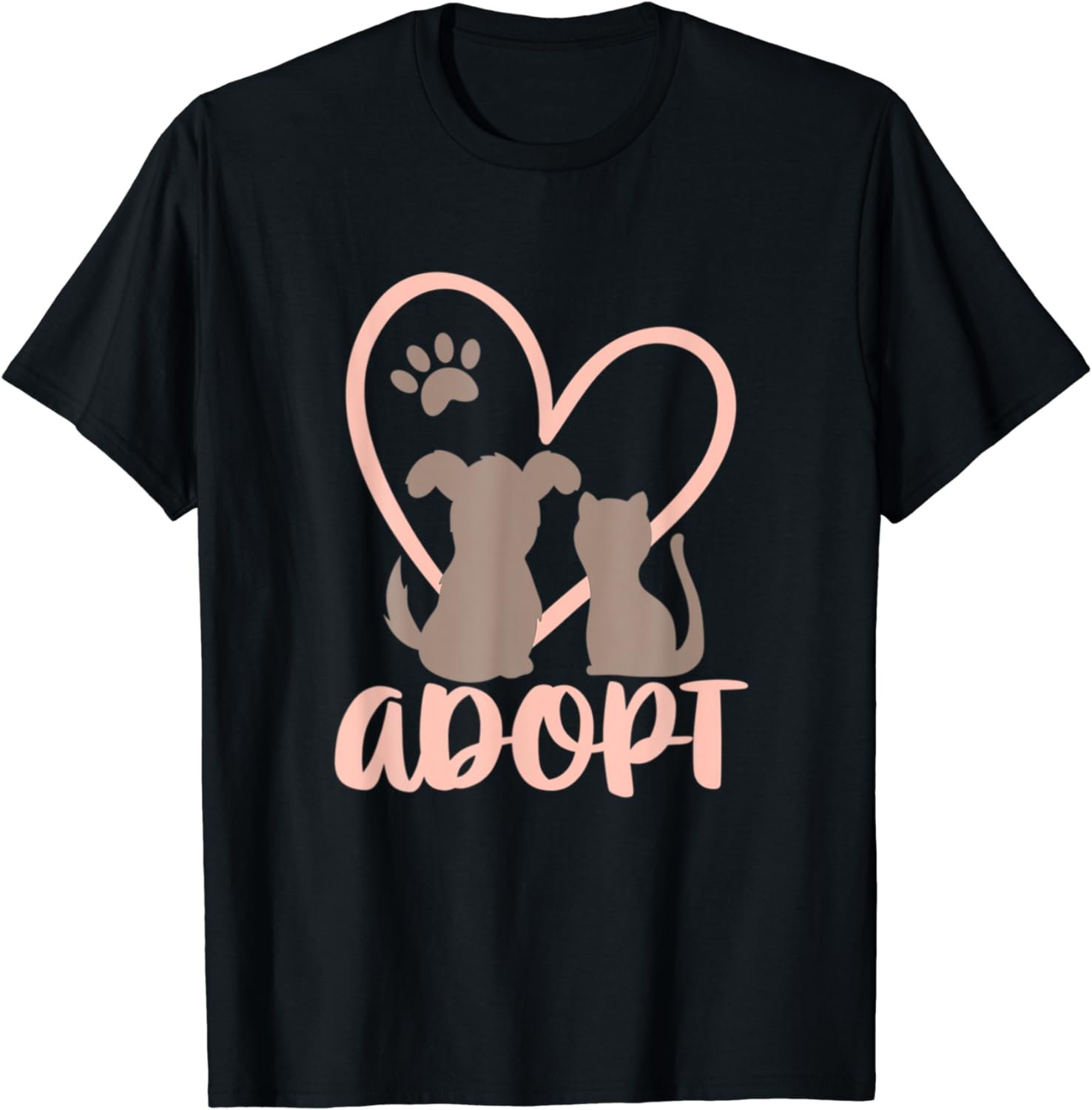 Cute Adopt Rescue Dog Rescue Cat Foster Adoption Month T-Shirt